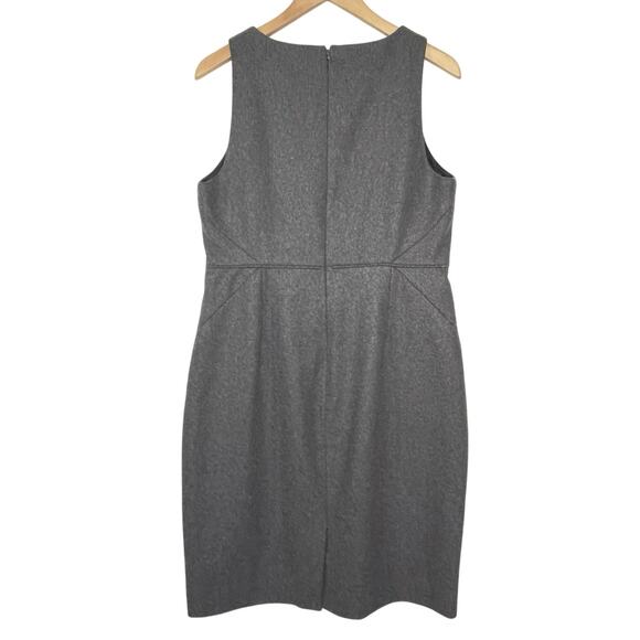 J CREW COLLECTION Women’s Gray Wool Sleeveless Sheath Dress - Picture 4 of 6